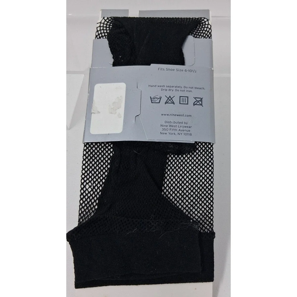 Nine & Company by Nine West Womens Black Fishnet Knee‎ High Shoe Size 6-10.5